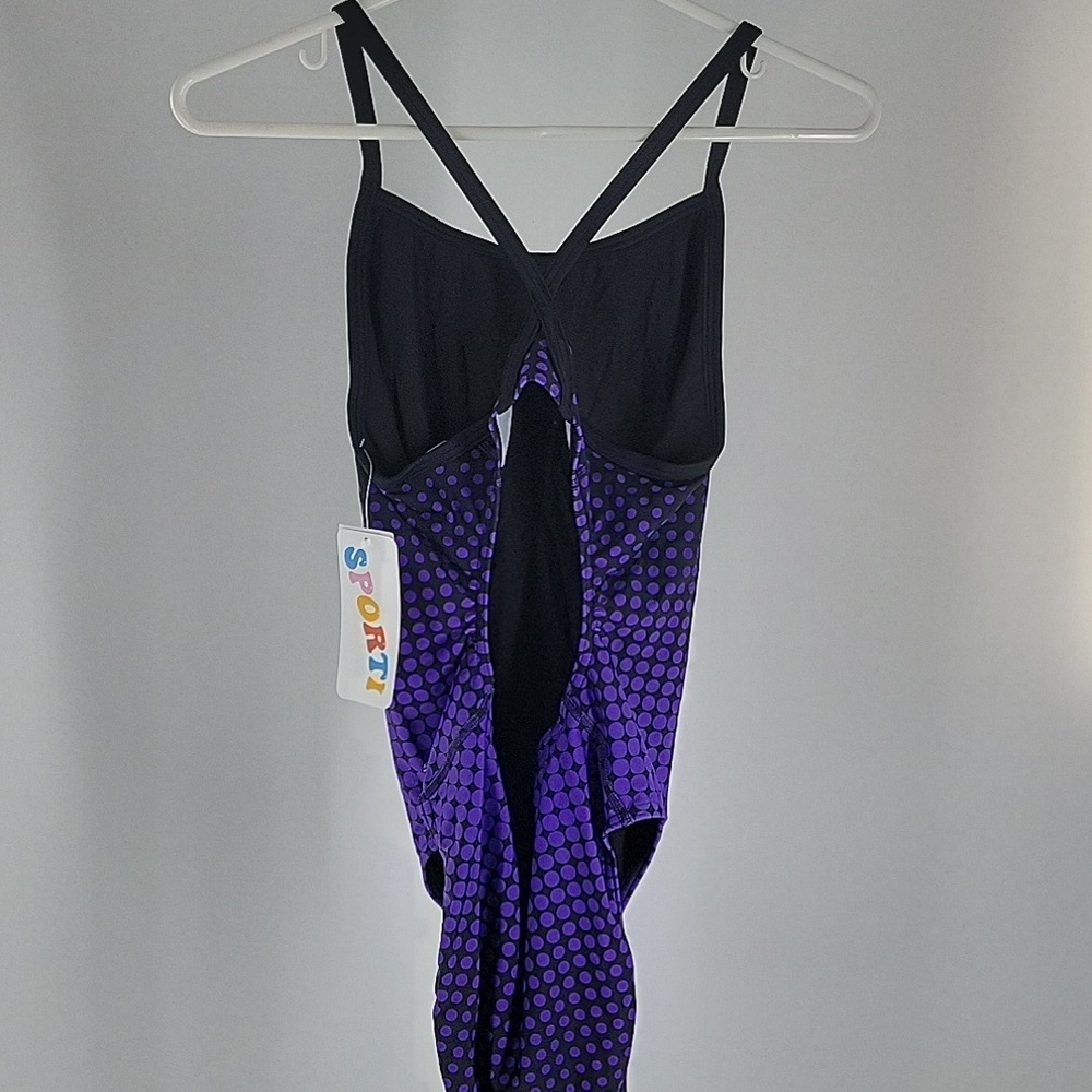 Women's Black and Purple Competition Swimwear NWT - Picture 8 of 16